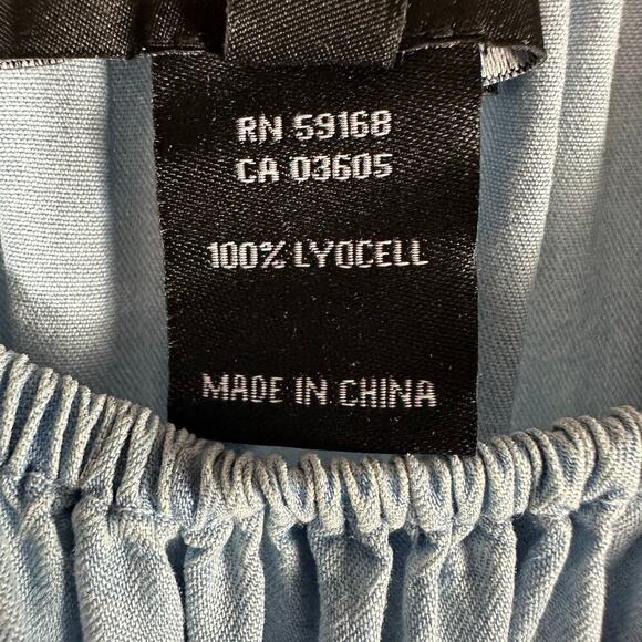 Karen Kane Tiered Short Fit & Flare Chambray Dress Medium - Picture 5 of 9